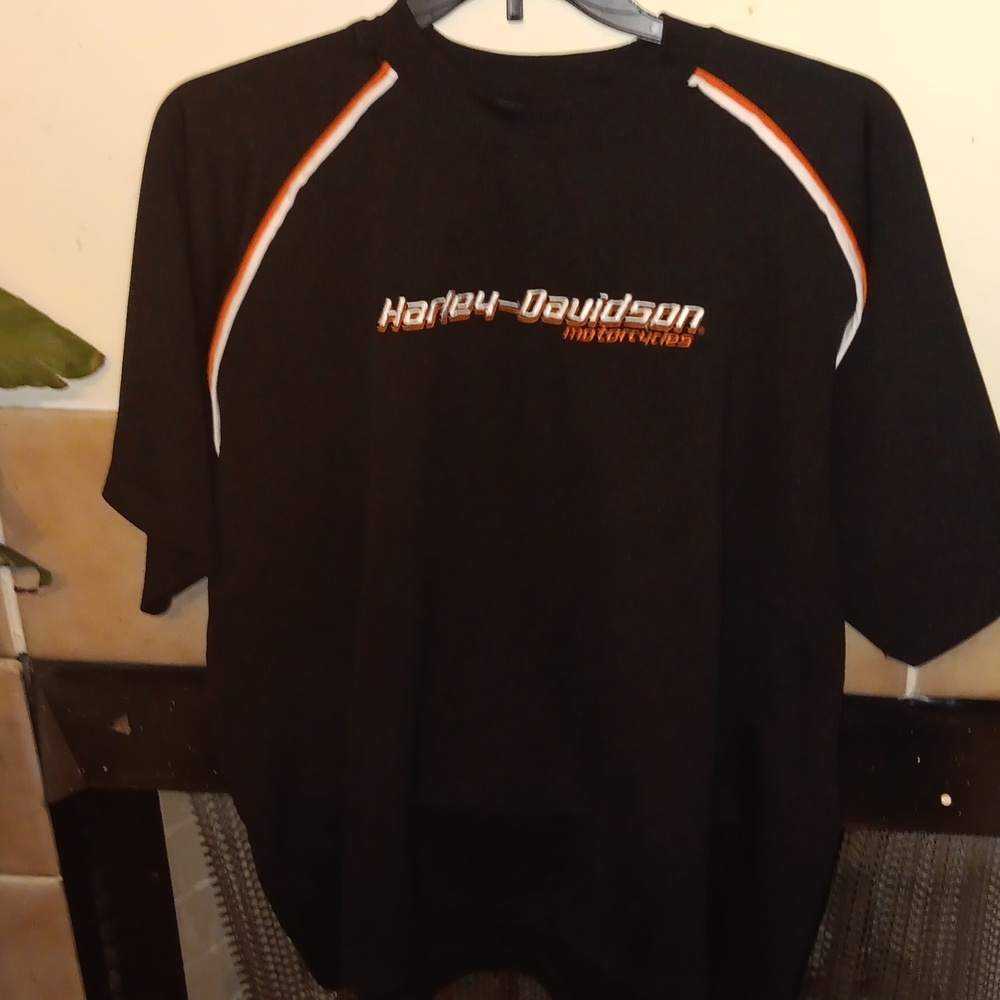 Mens XL black Harley-Davidson Bowling shirt